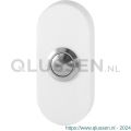 GPF Bouwbeslag ZwartWit 8827.44 beldrukker ovaal 70x32x10 mm met RVS button wit GPF882744400