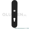 GPF Bouwbeslag ZwartWit 8870.61/55 veiligheids binnenschild SKG*** 248x52x8 mm afgerond PC55 zwart GPF887061032