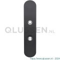 GPF Bouwbeslag PVD 9008.55P1 veiligheids buitenschild SKG*** 248x52x11 mm afgerond met kerntrekbeveiliging PC55 massief PVD antraciet GPF9008P1032