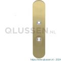 GPF Bouwbeslag PVD 9008.72P4 veiligheids buitenschild SKG*** 248x52x11 mm afgerond met kerntrekbeveiliging PC72 massief PVD mat messing GPF9008P4042