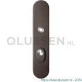 GPF Bouwbeslag Anastasius 9008.A1 veiligheids buitenschild SKG*** 248x52x11 mm afgerond met kerntrekbeveiliging PC72 massief Dark blend GPF9008A1042