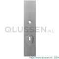 GPF Bouwbeslag RVS 9018.55 veiligheids buitenschild SKG*** 248x52x11 mm rechthoekig met kerntrekbeveiliging PC55 massief RVS geborsteld GPF901809032