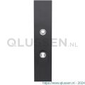 GPF Bouwbeslag PVD 9018.55P1 veiligheids buitenschild SKG*** 248x52x11 mm rechthoekig met kerntrekbeveiliging PC55 massief PVD antraciet GPF9018P1032