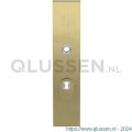 GPF Bouwbeslag PVD 9018.55P4 veiligheids buitenschild SKG*** 248x52x11 mm rechthoekig met kerntrekbeveiliging PC55 massief PVD mat messing GPF9018P4032