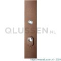 GPF Bouwbeslag Anastasius 9018.A2 veiligheids buitenschild SKG*** 248x52x11 mm rechthoekig met kerntrekbeveiliging PC72 massief Bronze blend GPF9018A2042