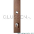 GPF Bouwbeslag Anastasius 9018.A2 veiligheids buitenschild SKG*** 248x52x11 mm rechthoekig met kerntrekbeveiliging PC92 massief Bronze blend GPF9018A2062