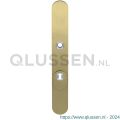 GPF Bouwbeslag PVD 9028.72P4 veiligheids buitenschild smal SKG*** 257x35x11 mm afgerond met kerntrekbeveiliging PC72 massief PVD mat messing GPF9028P4042