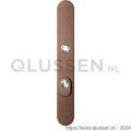 GPF Bouwbeslag Anastasius 9028.A2 veiligheids buitenschild smal SKG*** 257x35x11 mm afgerond met kerntrekbeveiliging PC72 massief Bronze blend GPF9028A2042