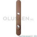 GPF Bouwbeslag Anastasius 9028.A2 veiligheids buitenschild smal SKG*** 257x35x11 mm afgerond met kerntrekbeveiliging PC92 massief Bronze blend GPF9028A2062