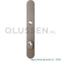 GPF Bouwbeslag Anastasius 9028.A3 veiligheids buitenschild smal SKG*** 257x35x11 mm afgerond met kerntrekbeveiliging PC92 massief Mocca blend GPF9028A3062