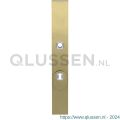 GPF Bouwbeslag PVD 9038.92P4 veiligheids buitenschild smal SKG*** 257x35x11 mm rechthoekig met kerntrekbeveiliging PC92 massief PVD mat messing GPF9038P4062