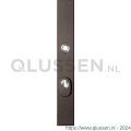 GPF Bouwbeslag Anastasius 9038.A1 veiligheids buitenschild smal SKG*** 257x35x11 mm rechthoekig met kerntrekbeveiliging PC72 massief Dark blend GPF9038A1042