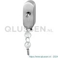 GPF Bouwbeslag RVS 9250.09.0060 draaikiepmechanisme afsluitbaar SKG*** ovaal 83x34x31 mm met stift binnenzijde 65 mm RVS geborsteld GPF9250090060