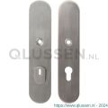 GPF Bouwbeslag RVS 9308.55 veiligheids schilden SKG*** 248x52 mm massief afgerond met kerntrekbeveiliging PC55 RVS geborsteld GPF930809032