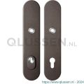 GPF Bouwbeslag Anastasius 9308.A1 veiligheids schilden SKG*** 248x52 mm massief afgerond met kerntrekbeveiliging PC92 Dark blend GPF9308A1062