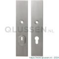 GPF Bouwbeslag RVS 9318.55 veiligheids schilden SKG*** 248x52 mm massief rechthoekig met kerntrekbeveiliging PC55 RVS geborsteld GPF931809032