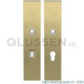 GPF Bouwbeslag PVD 9318.92P4 veiligheids schilden SKG*** 248x52 mm massief rechthoekig met kerntrekbeveiliging PC92 PVD mat messing GPF9318P4062