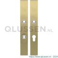 GPF Bouwbeslag PVD 9338.72P4 veiligheids schilden SKG*** 257x35 mm smal massief rechthoekig met kerntrekbeveiliging PC72 PVD mat messing GPF9338P4042