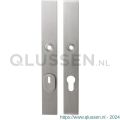 GPF Bouwbeslag RVS 9338.92 veiligheids schilden SKG*** 257x35 mm small massief rechthoekig met kerntrekbeveiliging PC92 RVS geborsteld GPF933809062