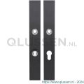 GPF Bouwbeslag PVD 9338.92P1 veiligheids schilden SKG*** 257x35 mm smal massief rechthoekig met kerntrekbeveiliging PC92 PVD antraciet GPF9338P1062