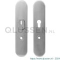 GPF Bouwbeslag RVS 9348.72 veiligheids schilden Comfort SKG*** 248x52 mm met kerntrekbeveiliging afgerond PC72 RVS geborsteld GPF934809042