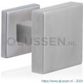 GPF Bouwbeslag RVS 9825.09 vierkante voordeurknop 70x70 mm op rozet 53x53x8 mm RVS geborsteld GPF982509400