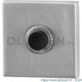 GPF Bouwbeslag RVS 9826.02 beldrukker vierkant 50x50x8 mm met zwarte button RVS geborsteld GPF982602400