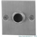 GPF Bouwbeslag RVS 9826.08 beldrukker vierkant 50x50x2 mm met zwarte button RVS geborsteld GPF982608400