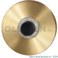 GPF Bouwbeslag PVD 9826.09P4 beldrukker rond 50x8 mm met zwarte button PVD mat messing GPF9826094P4