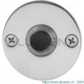 GPF Bouwbeslag RVS 9826.46 beldrukker rond 50x2 mm met zwarte button RVS gepolijst GPF982646400