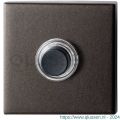 GPF Bouwbeslag Anastasius 9826.A1.1102 beldrukker vierkant 50x50x8 mm met zwarte button Dark blend GPF9826A11102