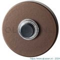 GPF Bouwbeslag Anastasius 9826.A2.1100 beldrukker rond 50x8 mm met zwarte button Bronze blend GPF9826A21100