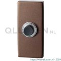 GPF Bouwbeslag Anastasius 9826.A2.1101 beldrukker rechthoekig 70x32x10 mm met zwarte button Bronze blend GPF9826A21101