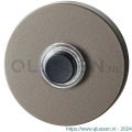 GPF Bouwbeslag Anastasius 9826.A3.1100 beldrukker rond 50x8 mm met zwarte button Mocca blend GPF9826A31100