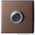 GPF Bouwbeslag Anastasius 9826.A2.1102 deurbel beldrukker vierkant 50x50x8 mm met zwarte button Bronze blend GPF9826A21102