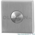 GPF Bouwbeslag RVS 9827.02 beldrukker vierkant 50x50x8 mm met RVS button RVS geborsteld GPF982702400