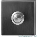 GPF Bouwbeslag PVD 9827.02P1 beldrukker vierkant 50x50x8 mm met RVS button PVD antraciet GPF9827024P1