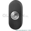 GPF Bouwbeslag PVD 9827.04P1 beldrukker ovaal 70x32x10 mm met RVS button PVD antraciet GPF9827044P1