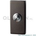 GPF Bouwbeslag Anastasius 9827.A1.1101 beldrukker rechthoekig 70x32x10 mm met RVS button Dark blend GPF9827A11101