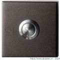 GPF Bouwbeslag Anastasius 9827.A1.1102 beldrukker vierkant 50x50x8 mm met RVS button Dark blend GPF9827A11102