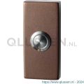 GPF Bouwbeslag Anastasius 9827.A2.1101 beldrukker rechthoekig 70x32x10 mm met RVS button Bronze blend GPF9827A21101