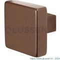 GPF Bouwbeslag Anastasius 9856.A2 S5 vierkante knop 53x53x16 mm voor veiligheids schilden vast met wisselstift Bronze blend GPF9856A20400