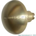 GPF Bouwbeslag PVD 9857.P4 S4 Paddenstoel knop 65 mm voor veiligheids schilden vast met bout M10 PVD mat messing GPF9857P4410