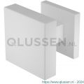 GPF Bouwbeslag ZwartWit 9858.62-02 S5 GPF9858.62-02 vierkante knop S5 60x60x16 mm met wisselstift op vierkant rozet wit GPF9858620400-02