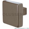 GPF Bouwbeslag Anastasius 9950.A3 S1 vierkante knop 60x60x16 mm draaibaar met krukstift Mocca blend GPF9950A30200