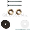 GPF Bouwbeslag Anastasius 9969.A1EB enkele greep bevestigingsset met vlakke rozet 19x2 mm met 19x2 mm transparante onder rozet Dark blend GPF9969A1EB19