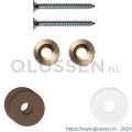 GPF Bouwbeslag Anastasius 9969.A2EB enkele greep bevestigingsset met vlakke rozet 19x2 mm met 19x2 mm transparante onder rozet Bronze blend GPF9969A2EB19