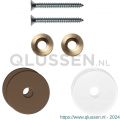 GPF Bouwbeslag Anastasius 9969.A2EB enkele greep bevestigingsset met vlakke rozet 27x2 mm met 27x2 mm transparante onder rozet Bronze blend GPF9969A2EB27