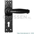 Kirkpatrick KP2439R PC55 deurkruk gatdeel rechtswijzend op schild 152x38 mm PC55 smeedijzer zwart TH6243960332