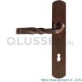 Utensil Legno FM026L M deurkruk gatdeel op schild 245x40 mm blind geveerd linkswijzend roest TH700267M200
